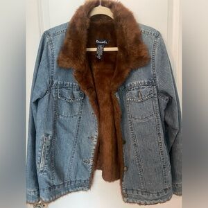 Women’s Fur lined vintage Jean jacket
